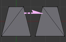 ２つの三角形の辺を交換